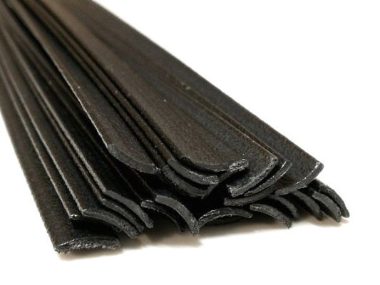 Plastic welding rods PP GF 8x1mm Flat Black 25 bars